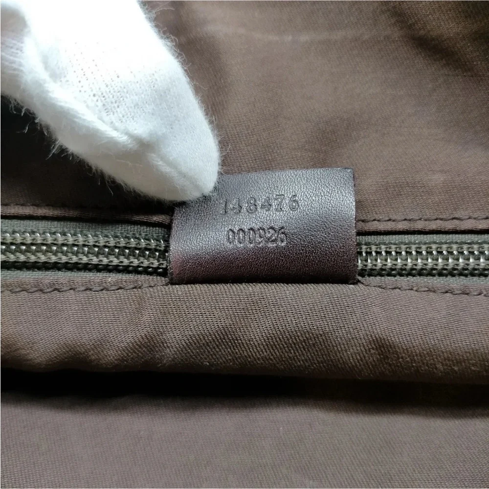Gucci GG Brown Leather Crossbody Bag